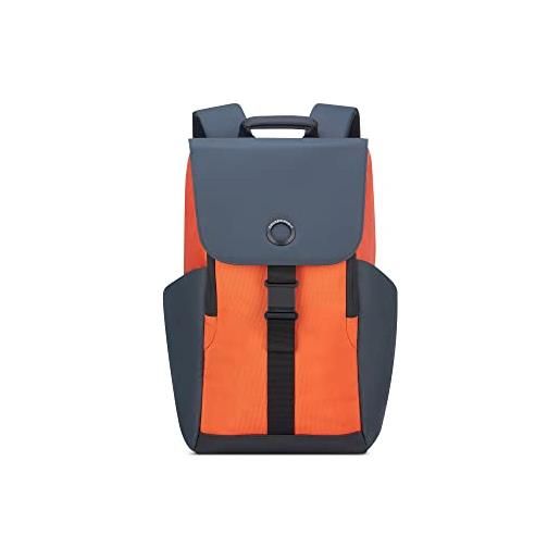 DELSEY paris - securflap - zaino morbido - 45 x 31 x 14 cm - 21 litri - arancione
