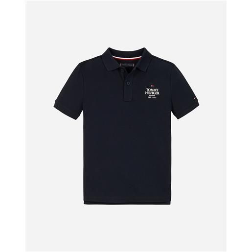 Tommy Hilfiger small logo jr - polo - blu navy