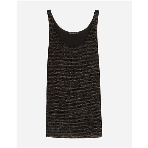 Dolce & Gabbana canotta in seta ricamata