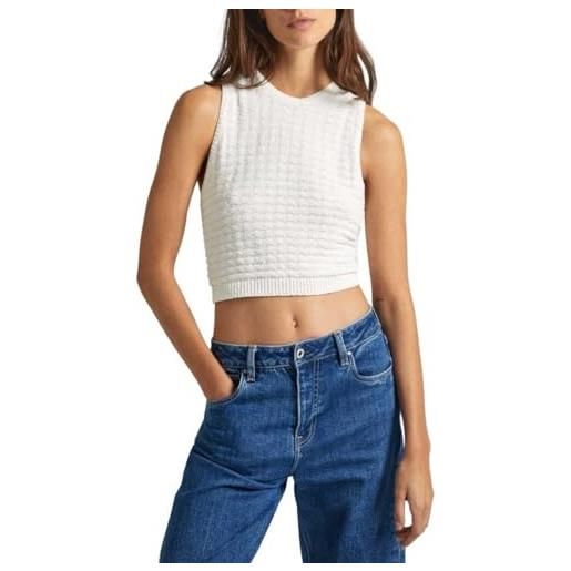 Pepe Jeans gaia top, maglione donna, bianco (white), s