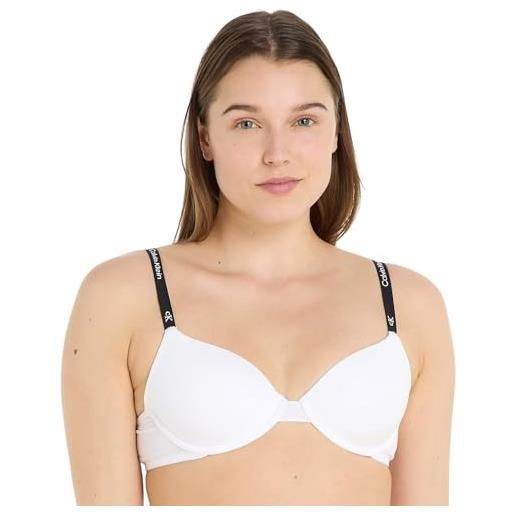Calvin Klein donna reggiseno a mezza coppa lightly lined leggermente foderato, bianco (white), 1b