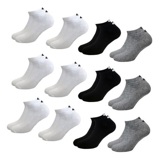 Lotto 12 paia calzini uomo fantasmini toni, assortito l (43/46)