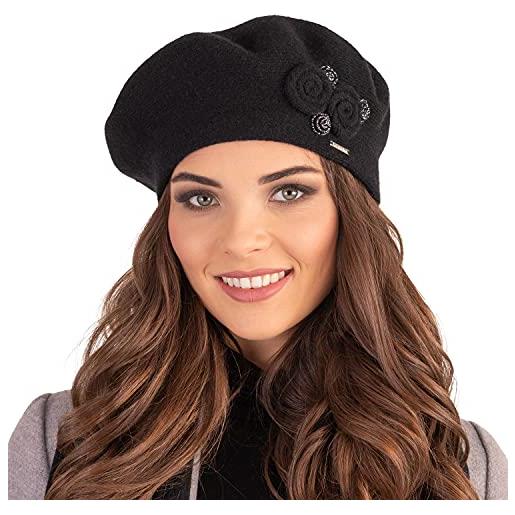 Vivisence set invernale da donna berretto e sciarpa in lana di alta qualità, caldi e confortevoli, perfetti per le giornate, miele, taglia unica