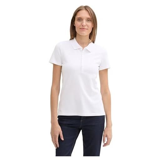 Tom tailor polo da donna 1044731 piqué, 14482 - deep black, m