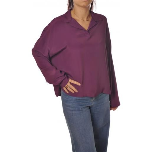 ottod'Ame ottod'ame camicia blusa in acetato per autunno/inverno, scollo a v unica