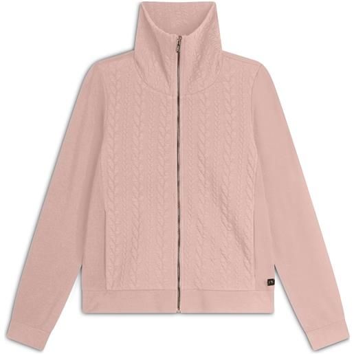 Freddy felpa donna con zip e collo alto e fronte a trecce