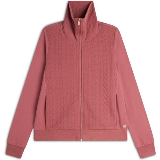 Freddy felpa donna con zip e collo alto e fronte a trecce