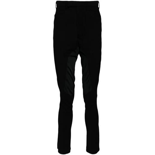 Julius pantaloni con inserti - nero