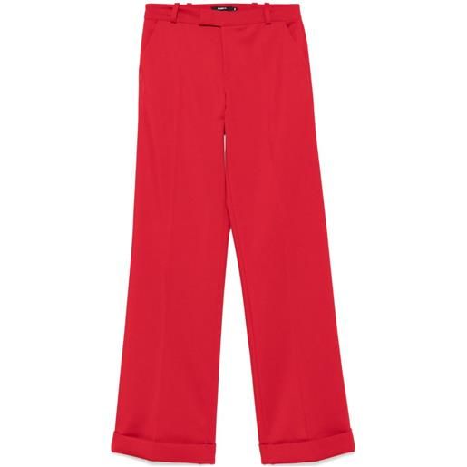 Amen pantaloni dritti sartoriali - rosso