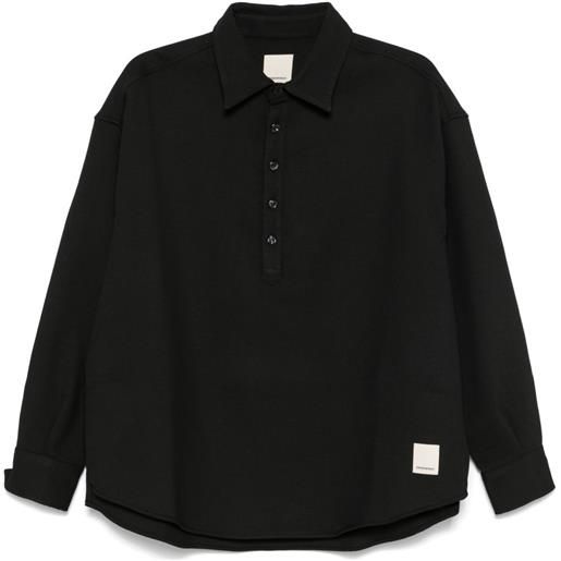 Emporio Armani polo a maniche lunghe - nero