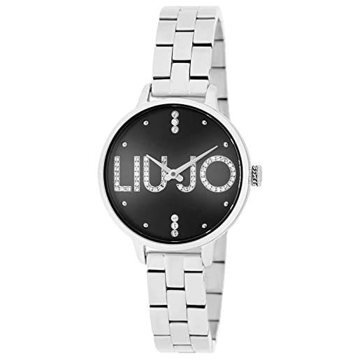 Damiata Gioielli liu jo couple plus tlj2037 - orologio da polso da donna con cassa e cinturino in acciaio inox, colore: nero, diametro cassa: 32 mm