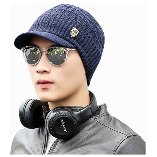 BlueSterCool berretto invernale uomo con visiera cappelli uomo cotone eleganti