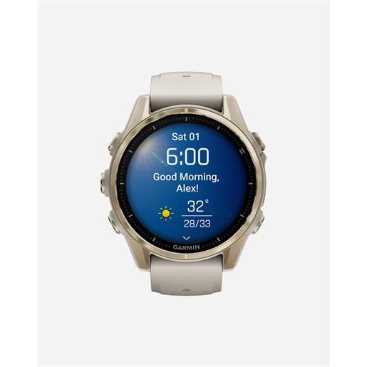 Garmin fenix 8 amoled 43mm sapphire - orologio multifunzione - oro