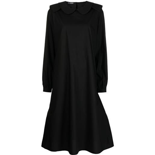 Raf Simons abito midi con scollo rotondo - nero