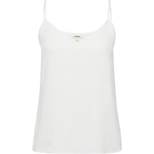 L'Agence canottiera con scollo a v - bianco