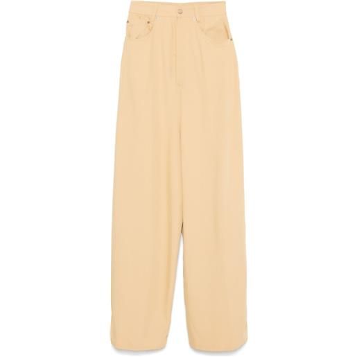 MM6 Maison Margiela jeans con cavallo basso - marrone
