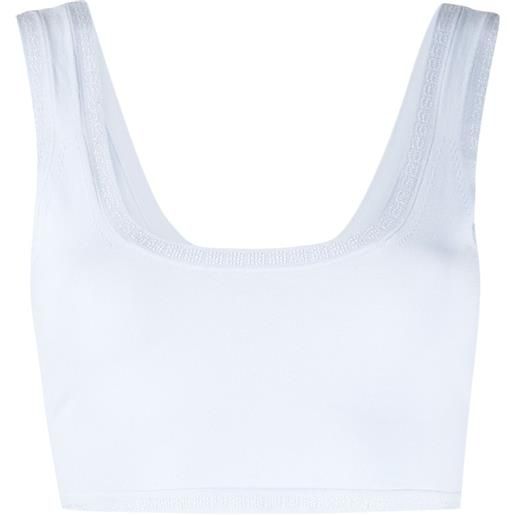 Alexander Wang top con strass crop - blu