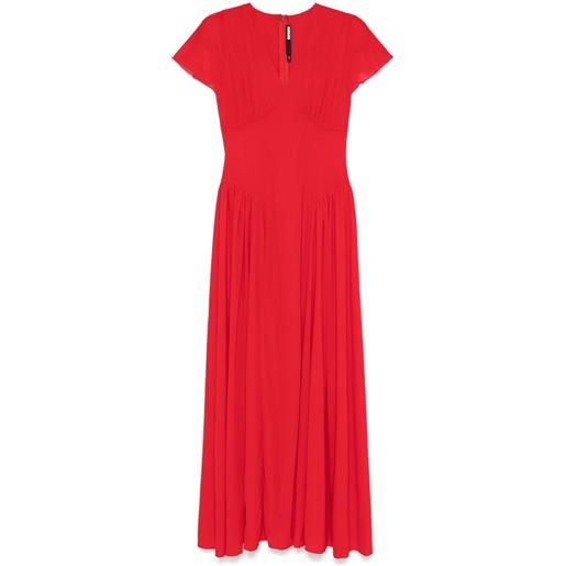 ROTATE BIRGER CHRISTENSEN abito lungo con scollo a v - rosso