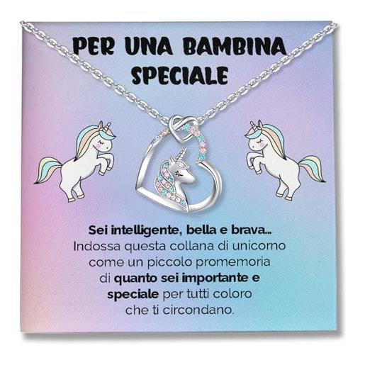 SOFIA FERRER regalo bambina 10 anni, collana unicorno, regali bambina 7, 8, 9, 10, 11 anni, collana ragazza argento 925, regalo ragazza 12 anni femmina, idee regali bimba, natale (promemoria)
