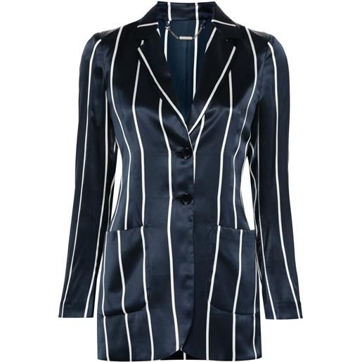 Kiton blazer a righe - blu