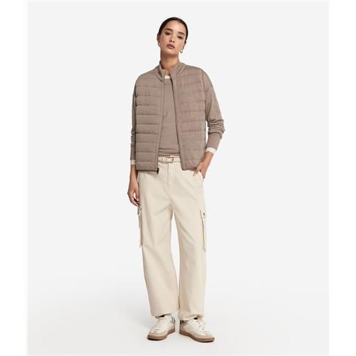 Falconeri cashmere piumino reversibile stone dark