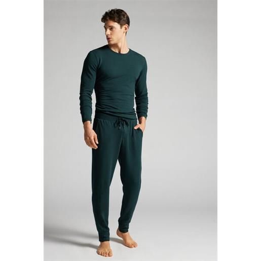 Intimissimi pantalone lungo in modal cashmere verde