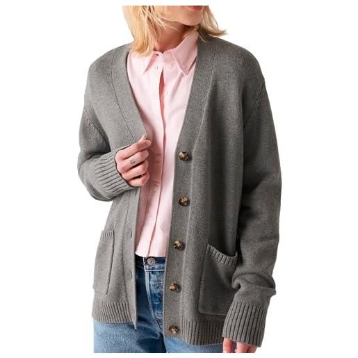 Levi's boyfriend pocket cardi maglione cardigan, light charcoal heath, xs donna