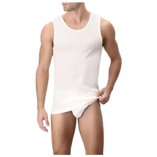 La Primula Verde canottiera uomo intimo spalla larga, lana e cotone, canottiera uomo vogatore termica, maglia, canotte uomo termiche, made in italy (it, testo, xl, regular, regular, 3)