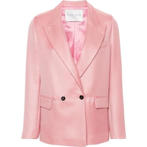 Forte Forte blazer doppiopetto a righe - rosa