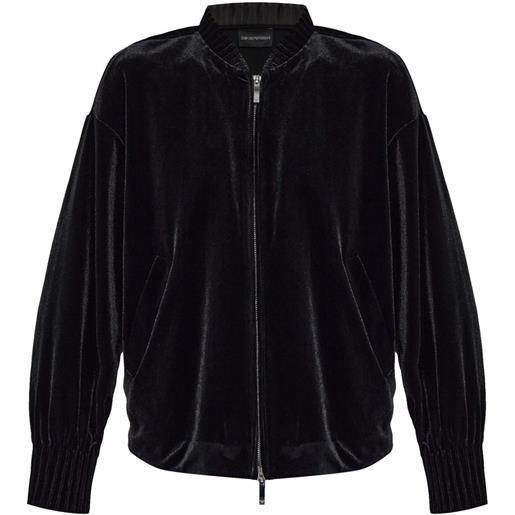 Emporio Armani bomber in velluto - nero