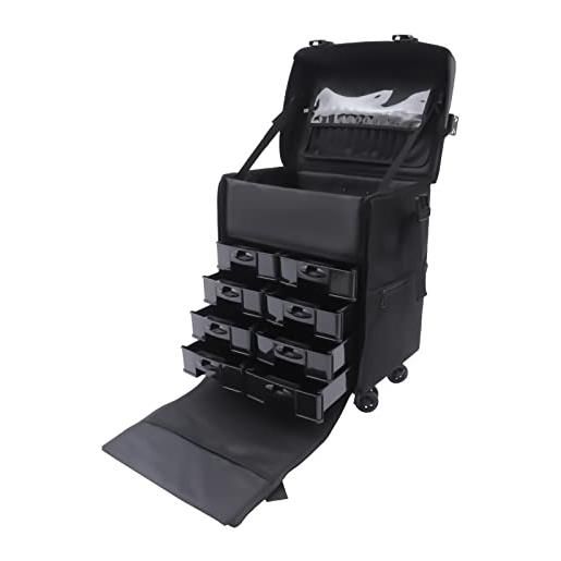 Valigetta Trucco Professionale Con Luci LED | 3 Ripiani Regolabili | Specchio E Ruote - Foto 4