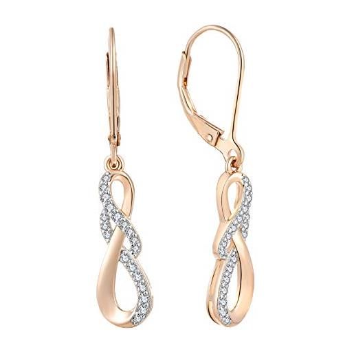Orecchini da donna in argento sterling 925 puro cadono a lungo infinito moda moda moda femminile festa gioielli regali di Natale, Argento sterling