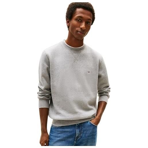 Tommy Hilfiger uomo felpa essential fleece crew neck regular fit, rosso (dark magma), 3xl