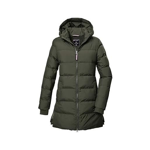 Killtec bambine e ragazze parka trapuntato/parka con cappuccio kow 359 grls qltd prk, dark moss, 128, 42151-000