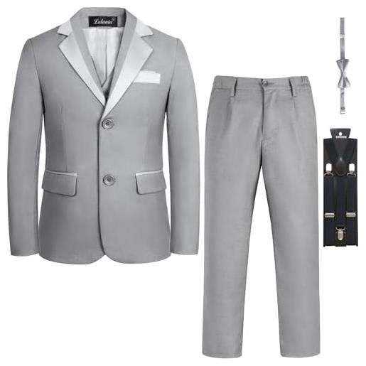 LOLANTA vestito da cerimonia nuziale della festa nuziale della giacca della giacca da smoking dei bambini del blazer dei ragazzi (11-12 anni, marina, tag 150)