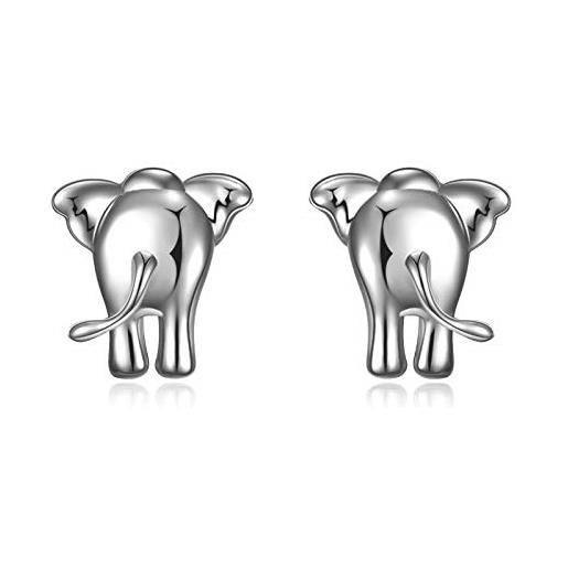 Un Paio Di Graziosi Orecchini Pendenti Con Chiusura A Monachella, Raffiguranti Un Elefante In Argento Tibetano E Perline Di Cristallo Blu. - Italia - Foto 7