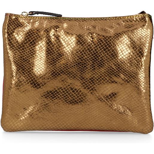 Ebarrito borsa con manico a catena in pelle patchwork