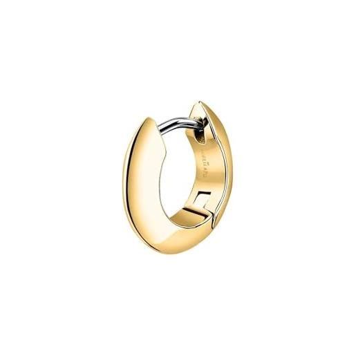 Morellato mono orecchino uomo in acciaio, collezione motown, regalo uomo