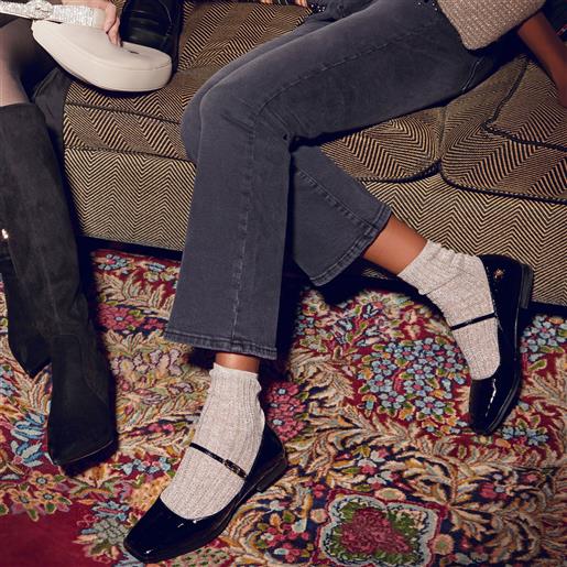 CafèNoir cafè noir ballerine mary jane in pelle con cinturino regolabile