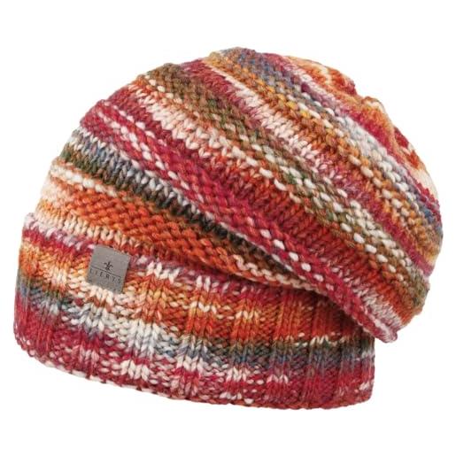 LIERYS berretto con risvolto e pile bernardo donna/uomo - made in germany beanie invernale fodera inverno autunno/inverno - taglia unica arancia