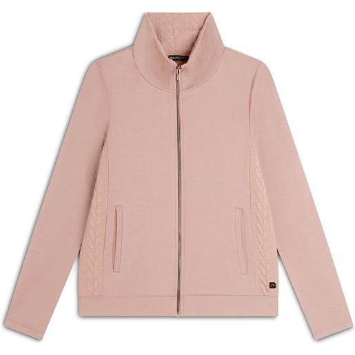 Freddy felpa zip e collo alto con inserti a trecce su fianchi e collo