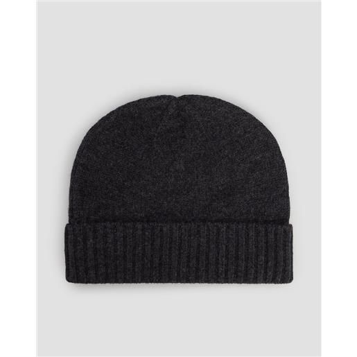 Allude berretto grigio scuro in cashmere da donna Allude