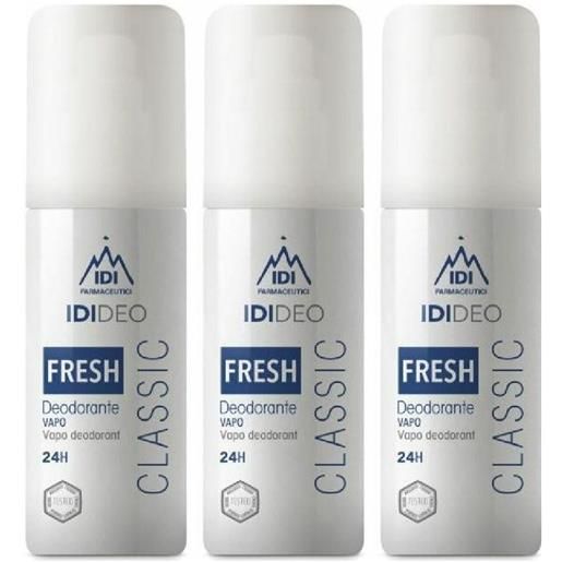 IDI Farmaceutici Srl idideo fresh classic deodorante vapo set da 3 3x100 ml spray