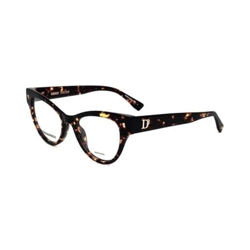 DSQUARED2 occhiali da donna, avana nero, 49