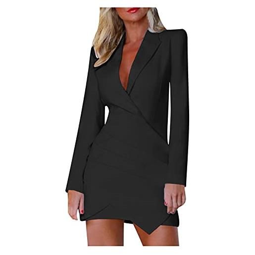 Blazer Donna Elegante Slim Fit Doppiopetto - Giacca Da Ufficio Formale | EFOFEI - Foto 3