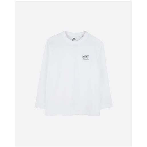 Timberland small logo jr - t-shirt - bianco