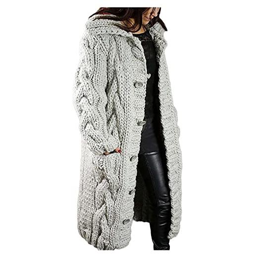 MJGkhiy trench donna lungo curvy giacca blazer caldo giaccone con collo cardigan lana cappotto giubbini tagle forti giubbotti con cappuccio giacche abbigliamento donna saldi