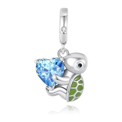 Collana Con Ciondolo Tartaruga Marina In Argento 925 - Gioiello Moda Turtleland