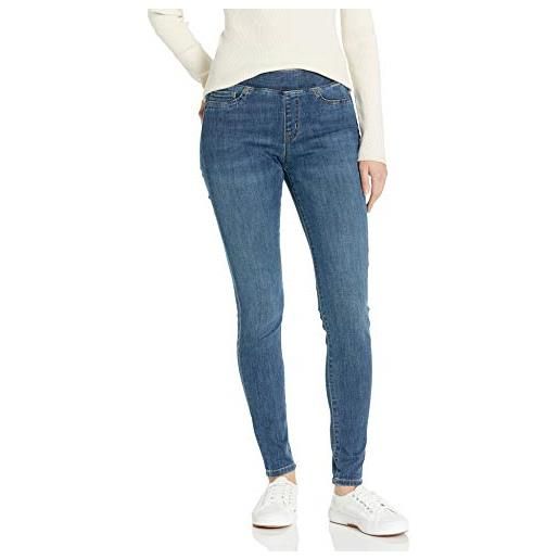 Amazon Essentials jegging elasticizzato senza zip a vita media - colori fuori produzione donna, verde scuro, 44 lungo