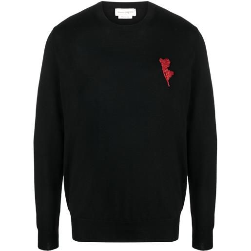 Alexander McQueen maglione con perline - nero